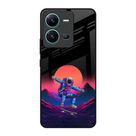 Retro Astronaut Vivo V25 Glass Back Cover Online