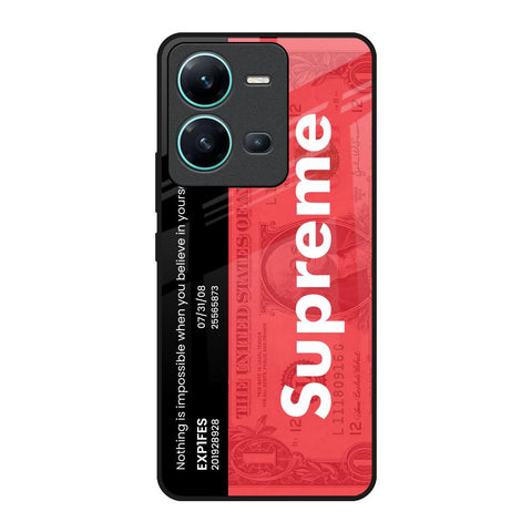 Supreme Ticket Vivo V25 Glass Back Cover Online