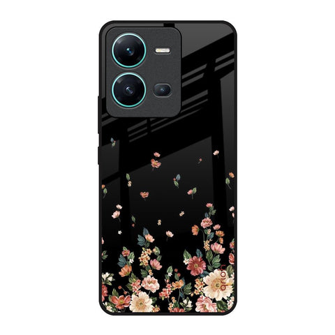 Floating Floral Print Vivo V25 Glass Back Cover Online