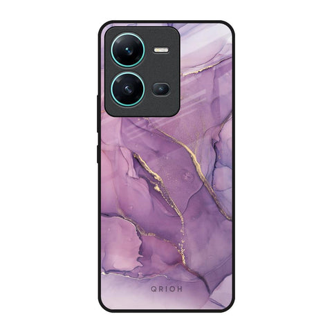 Purple Gold Marble Vivo V25 Glass Back Cover Online