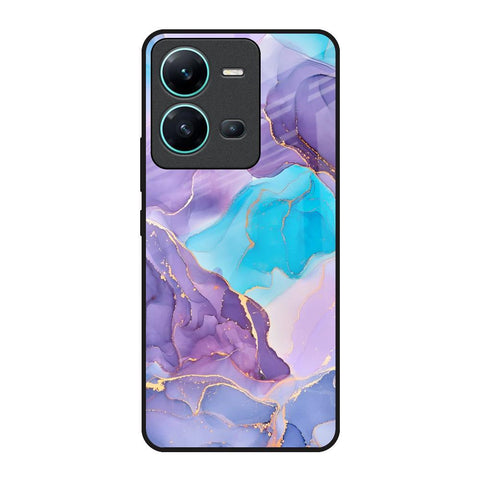 Alcohol ink Marble Vivo V25 Glass Back Cover Online