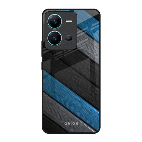 Multicolor Wooden Effect Vivo V25 Glass Back Cover Online