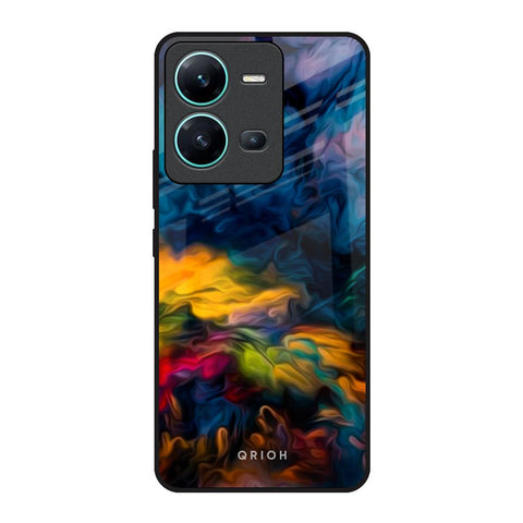 Multicolor Oil Painting Vivo V25 Glass Back Cover Online