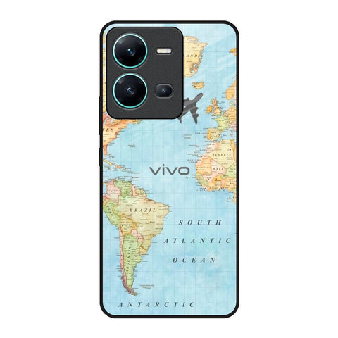 Fly Around The World Vivo V25 Glass Back Cover Online