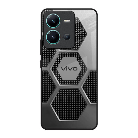 Hexagon Style Vivo V25 Glass Back Cover Online