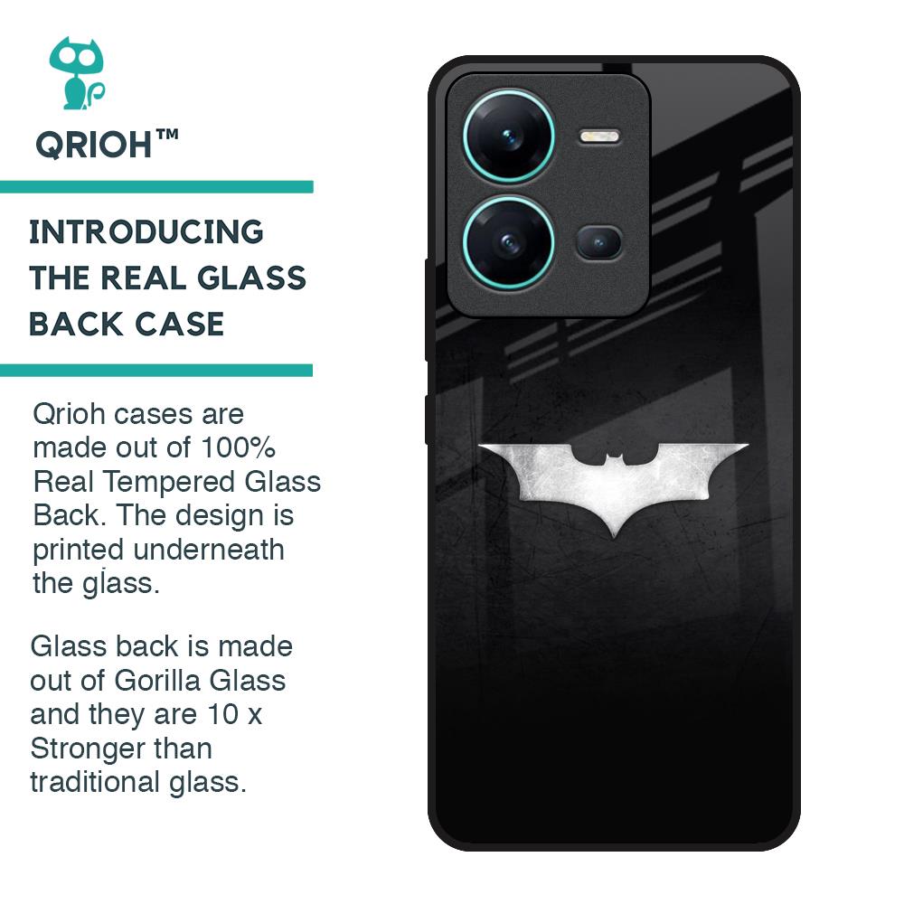 Super Hero Logo Glass Case for Vivo V25