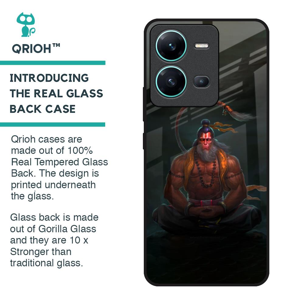 Lord Hanuman Animated Glass Case for Vivo V25