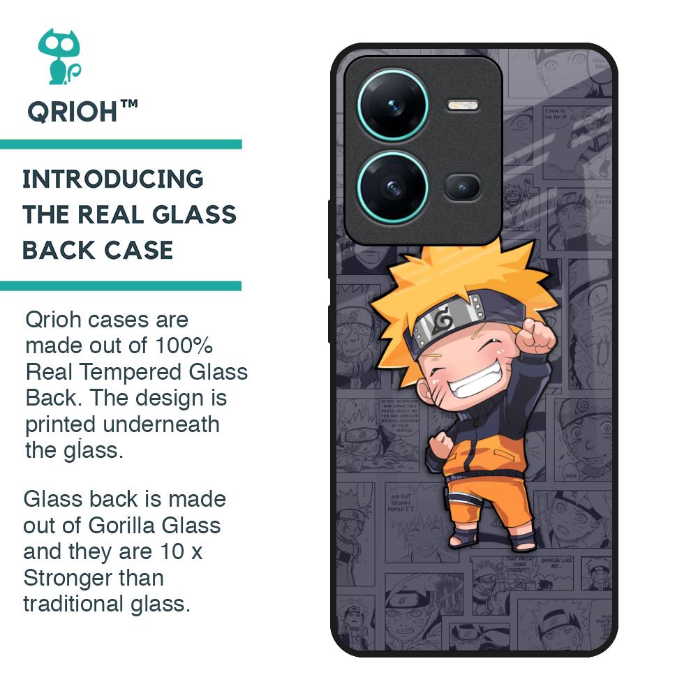 Orange Chubby Glass Case for Vivo V25