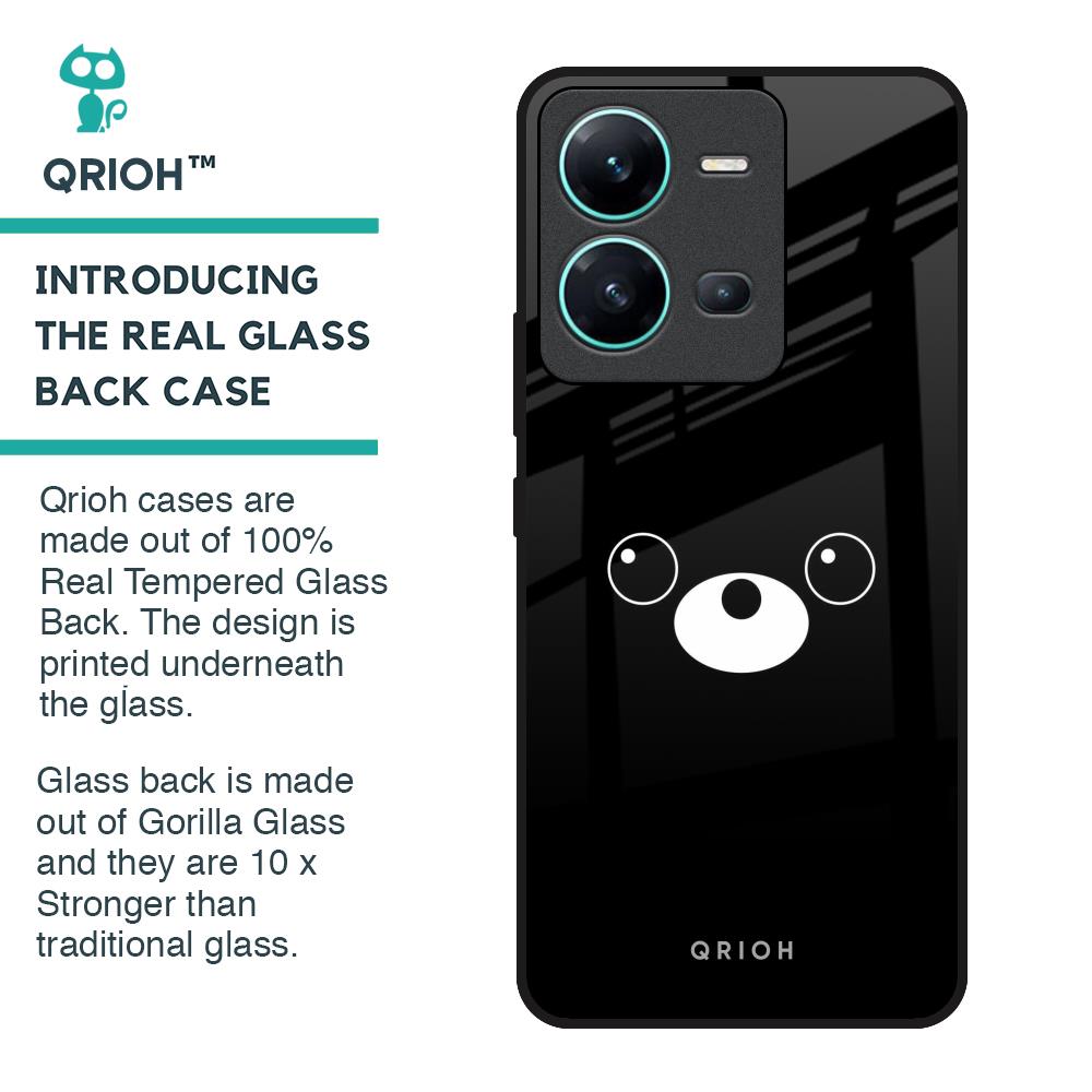 Cute Bear Glass Case for Vivo V25