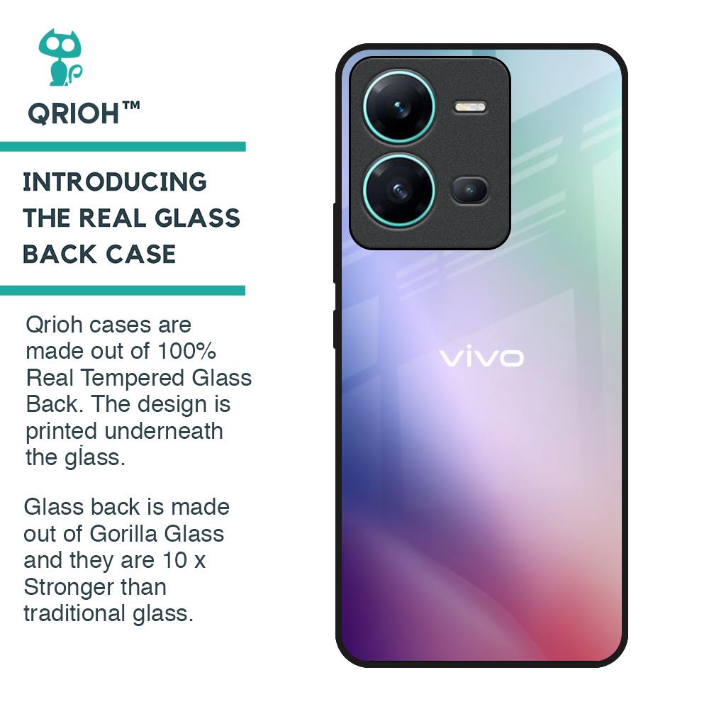 Abstract Holographic Glass Case for Vivo V25