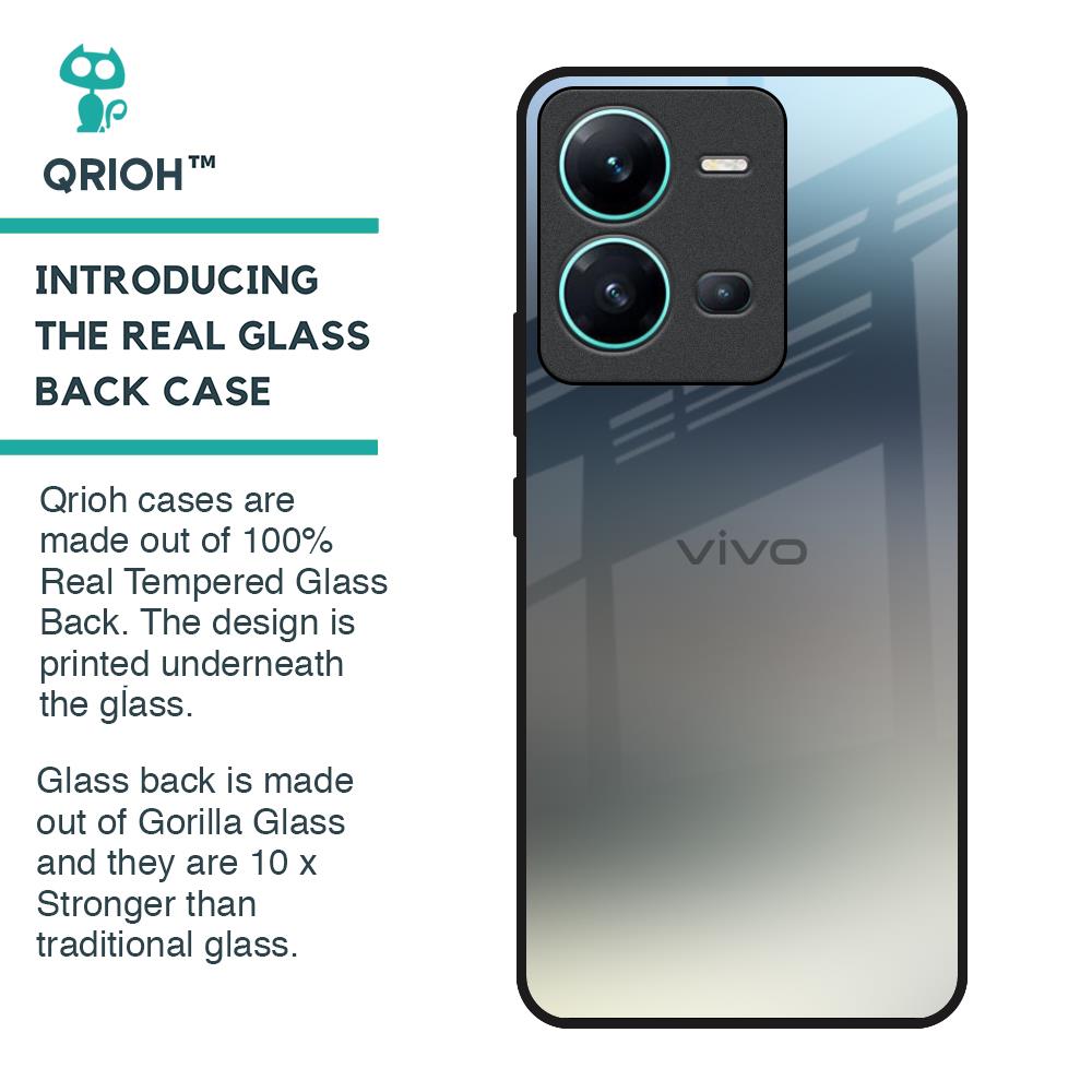 Tricolor Ombre Glass Case for Vivo V25
