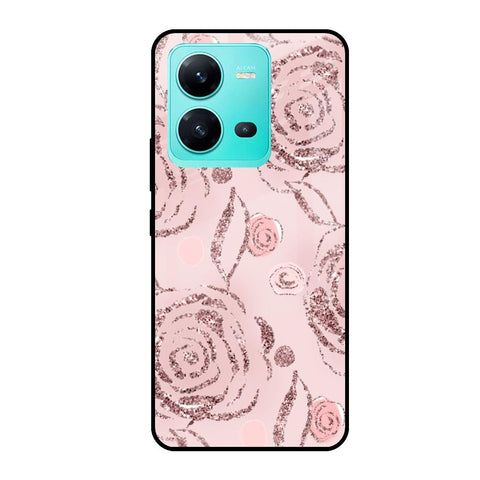 Shimmer Roses Vivo V25 Glass Cases & Covers Online