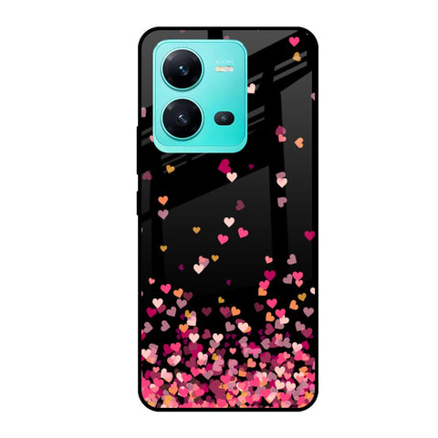 Heart Rain Fall Vivo V25 Glass Cases & Covers Online