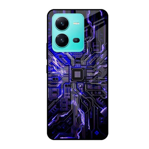 Techno Color Pattern Vivo V25 Glass Cases & Covers Online
