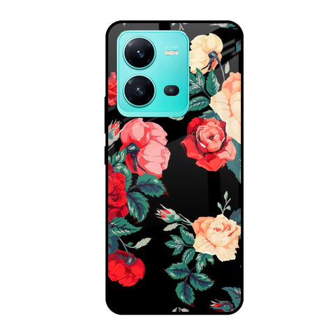Floral Bunch Vivo V25 Glass Cases & Covers Online