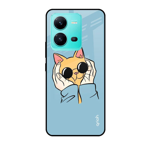 Adorable Cute Kitty Vivo V25 Glass Cases & Covers Online