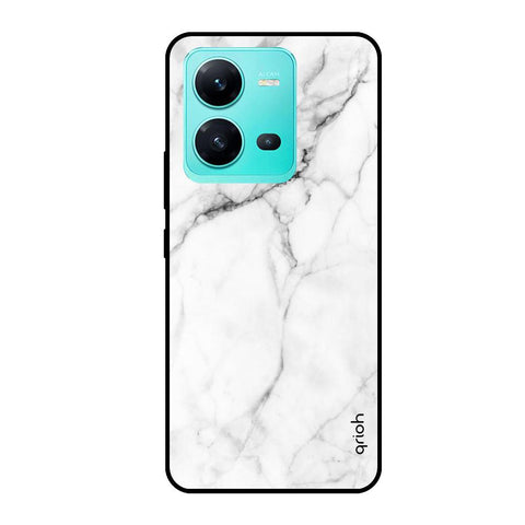 Modern White Marble Vivo V25 Glass Cases & Covers Online
