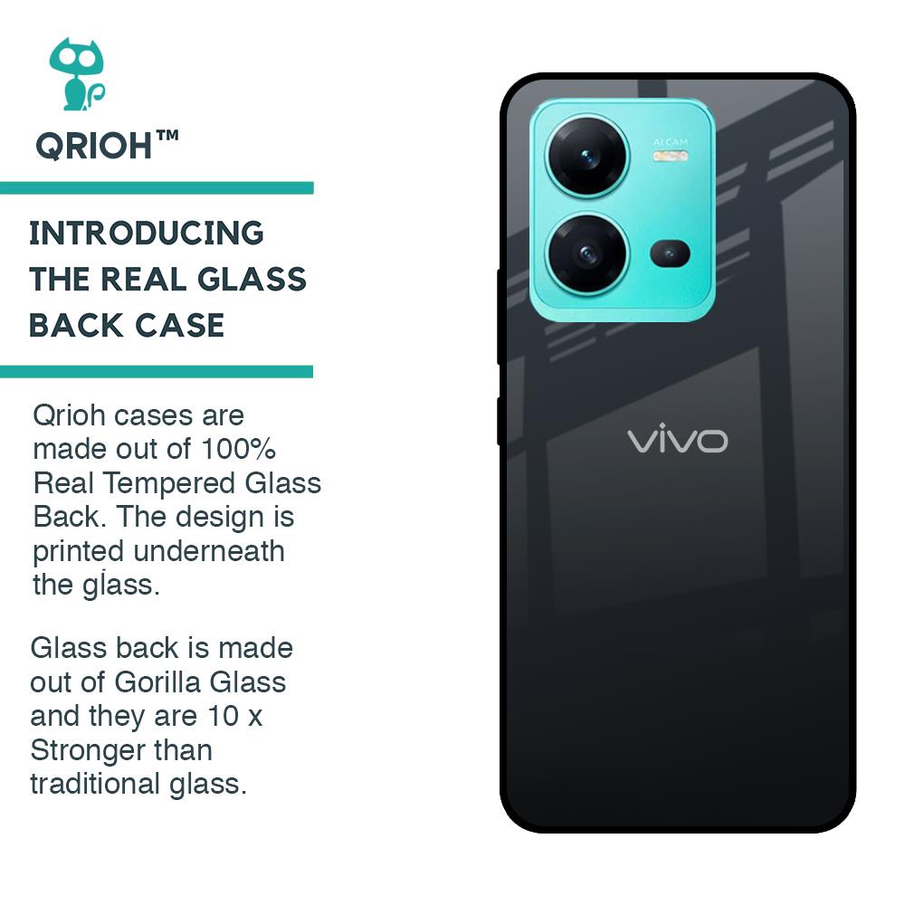 Stone Grey Glass Case For Vivo V25