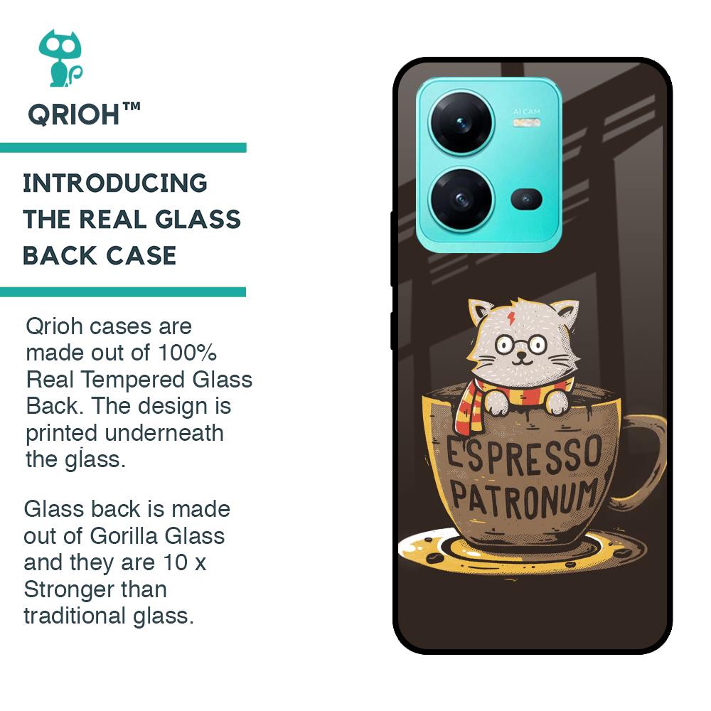 Tea With Kitty Glass Case For Vivo V25