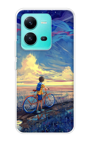 Riding Bicycle to Dreamland Vivo V25 Back Cover