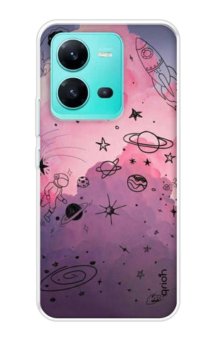 Space Doodles Art Vivo V25 Back Cover