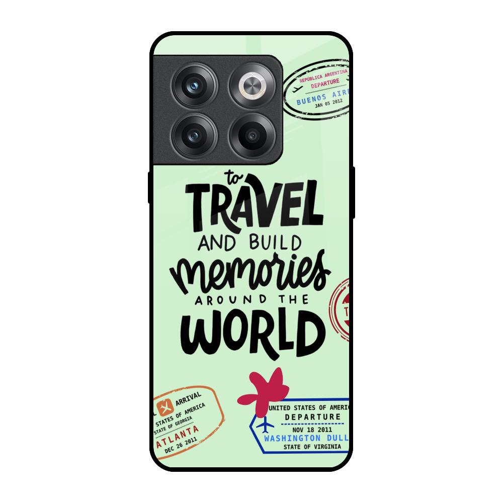 Travel Stamps OnePlus 10T 5G Glass Back Cover - Flat 35% Off On OnePlus 10T  5G Back Cover –