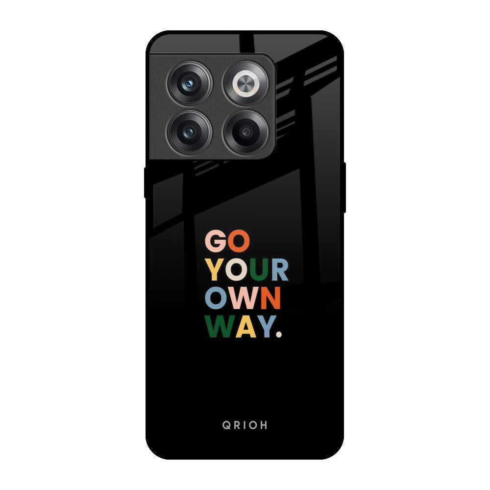 Go Your Own Way OnePlus 10T 5G Glass Back Cover Online