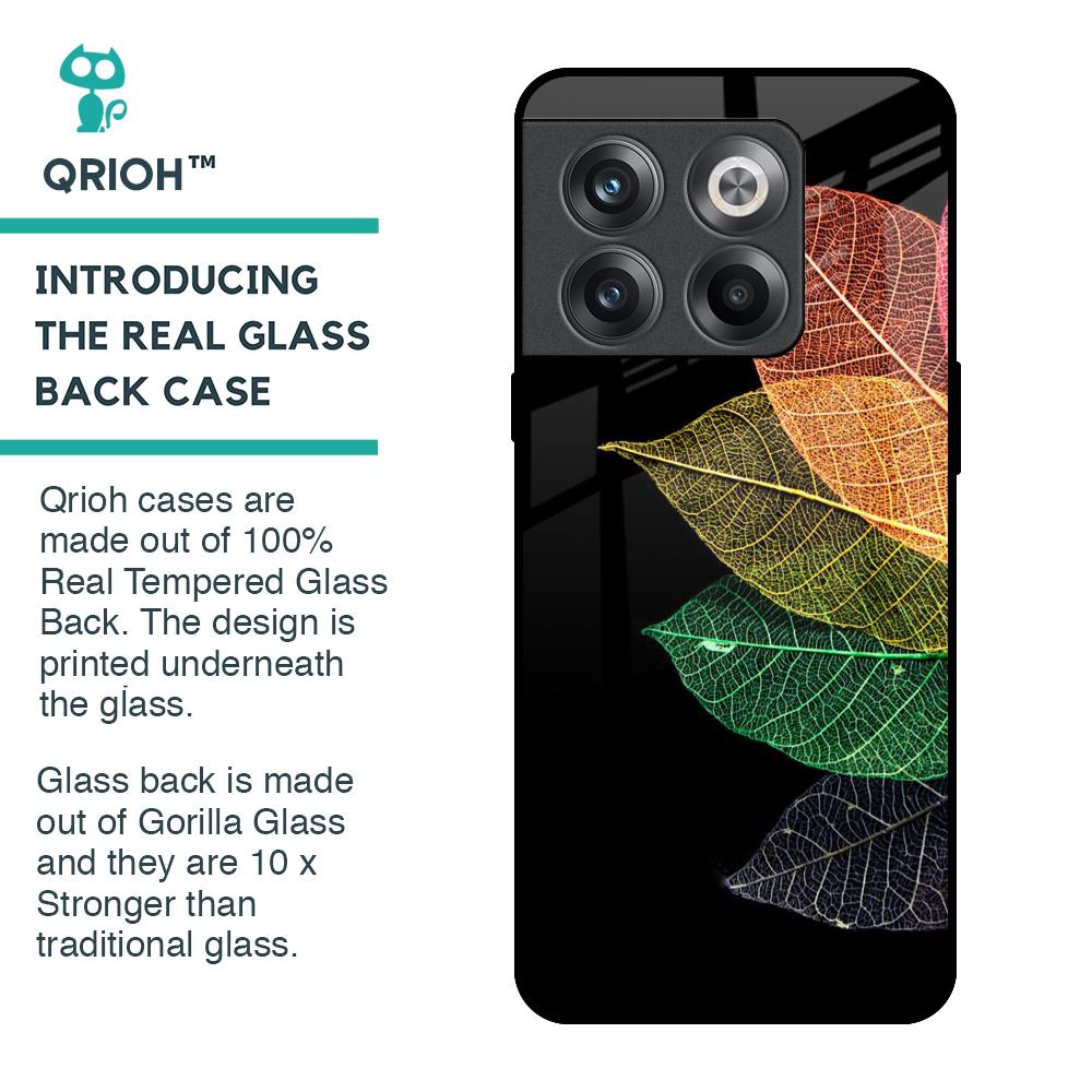 Colorful Leaves Glass Case for OnePlus 10T 5G
