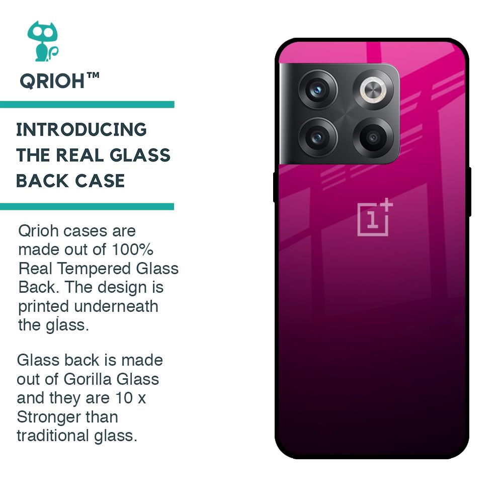 Purple Ombre Pattern Glass Case for OnePlus 10T 5G
