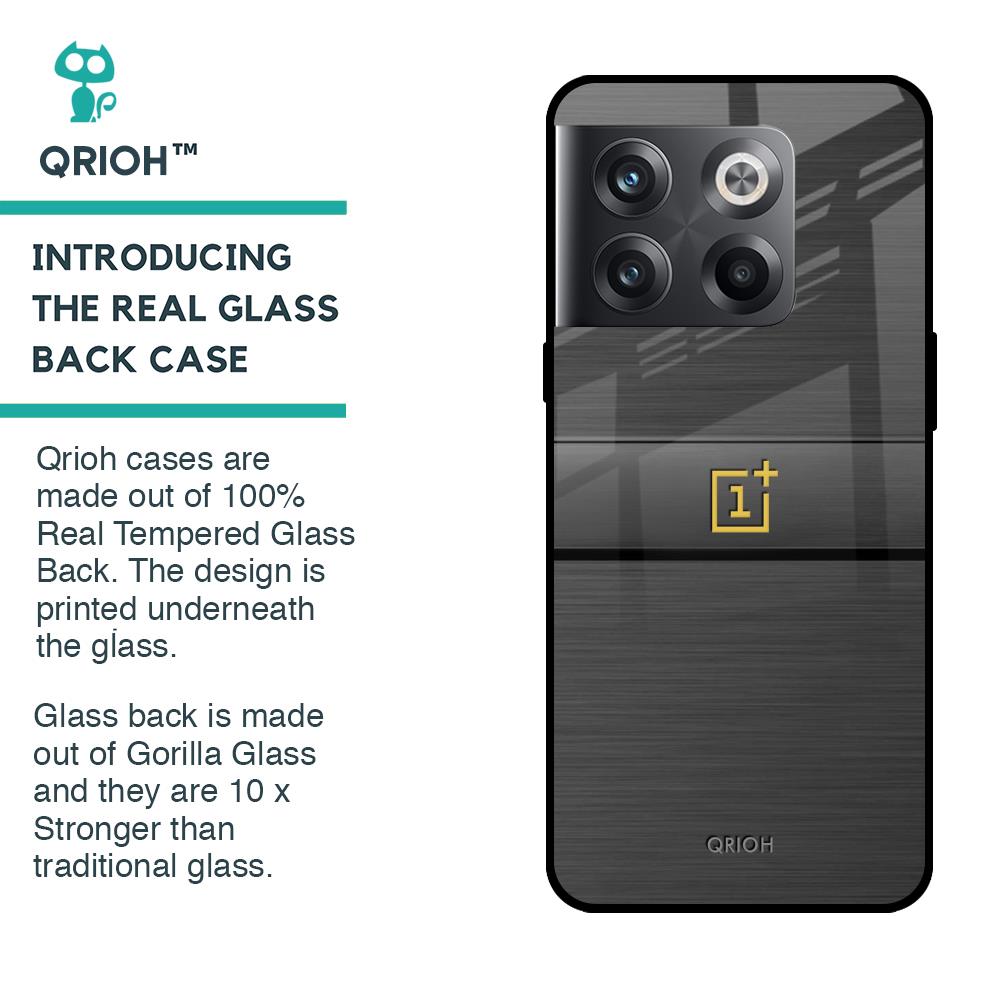 Grey Metallic Glass Case For OnePlus 10T 5G