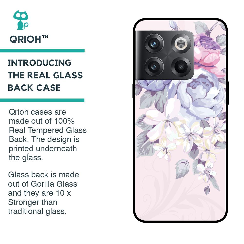 Elegant Floral Glass case for OnePlus 10T 5G