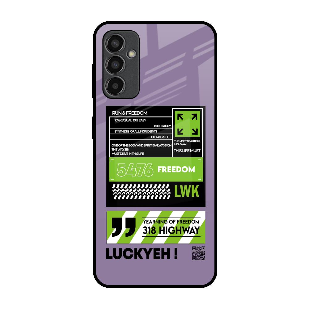 Run & Freedom Samsung Galaxy M13 Glass Back Cover Online