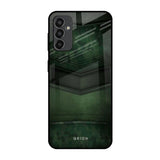 Green Leather Samsung Galaxy M13 Glass Back Cover Online
