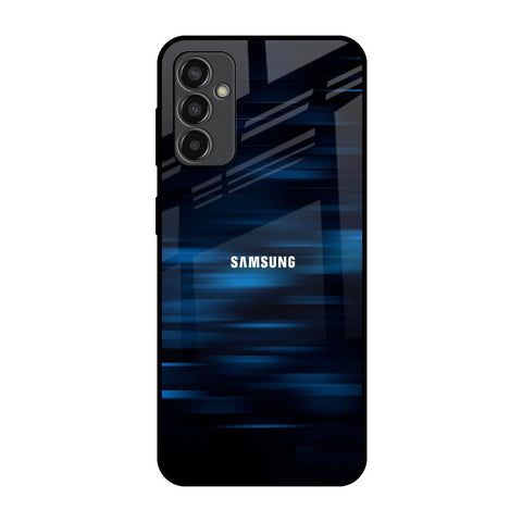 Blue Rough Abstract Samsung Galaxy M13 Glass Back Cover Online