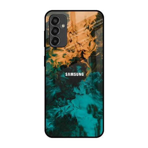 Watercolor Wave Samsung Galaxy M13 Glass Back Cover Online