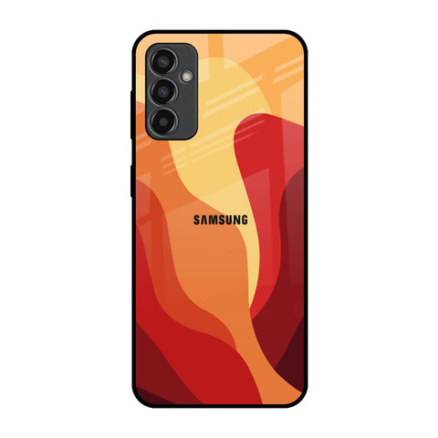Magma Color Pattern Samsung Galaxy M13 Glass Back Cover Online