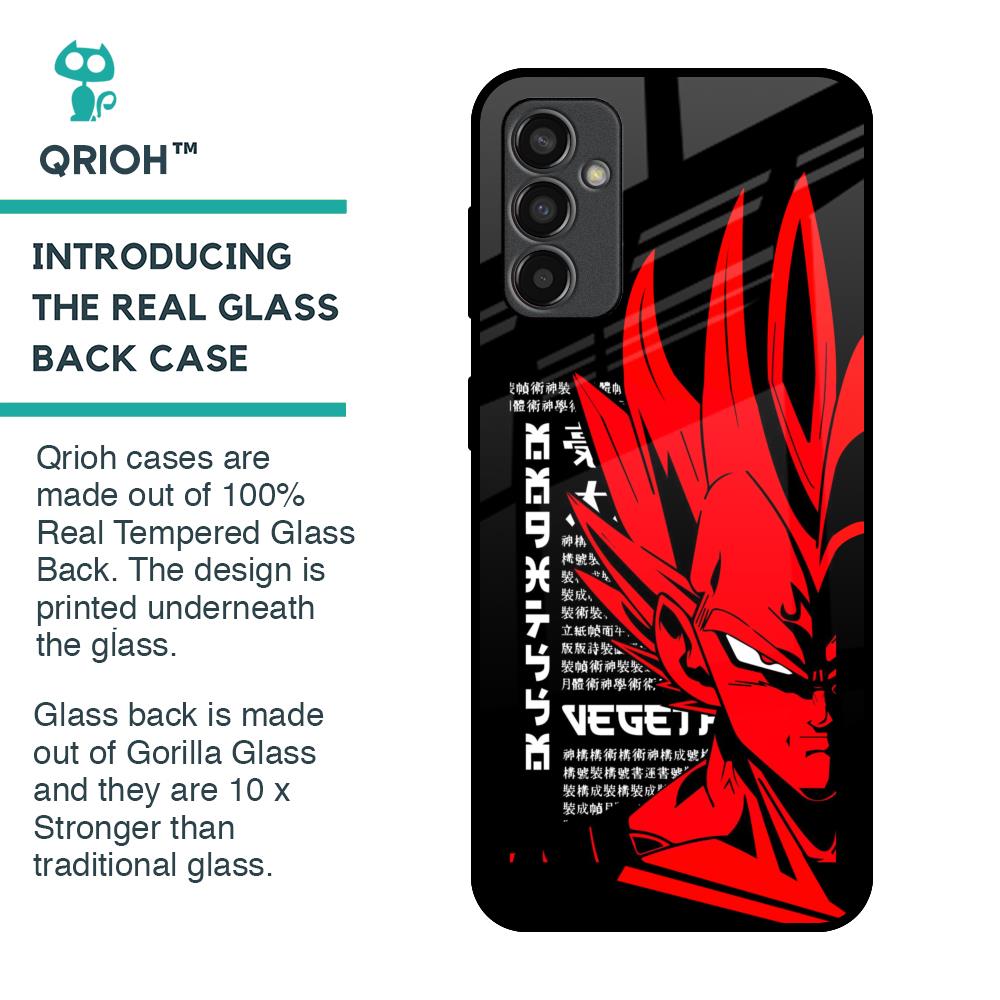 Red Vegeta Glass Case for Samsung Galaxy M13