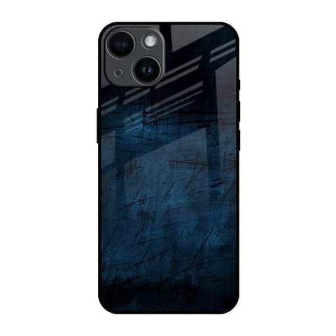 Dark Blue Grunge iPhone 14 Glass Back Cover Online