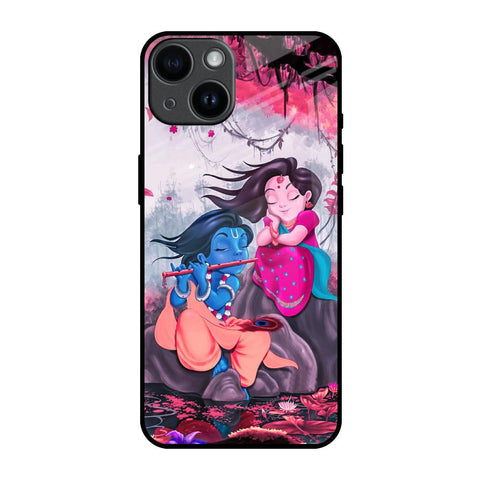 Radha Krishna Art iPhone 14 Glass Back Cover Online