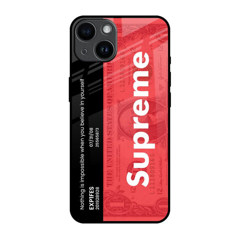 Supreme Ticket iPhone 14 Glass Back Cover Online