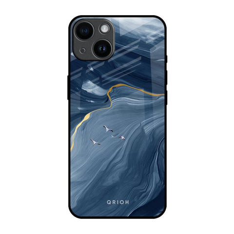 Deep Ocean Marble iPhone 14 Glass Back Cover Online