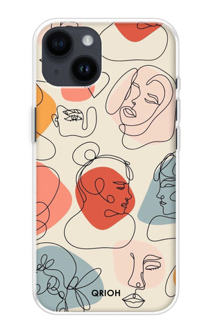 Abstract Faces iPhone 14 Back Cover
