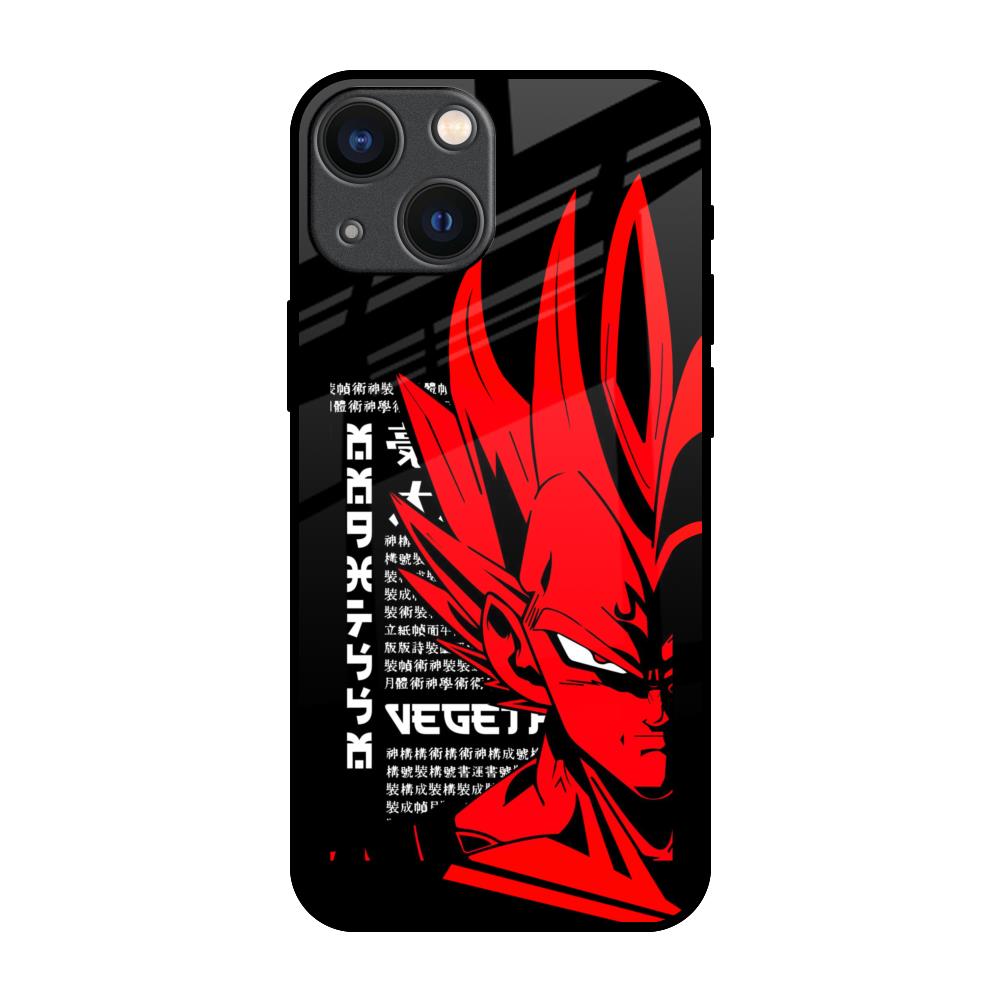 Red Vegeta iPhone 14 Plus Glass Back Cover Online