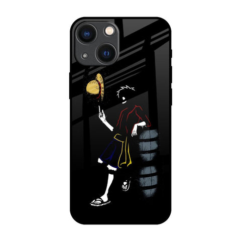 Luffy Line Art iPhone 14 Plus Glass Back Cover Online
