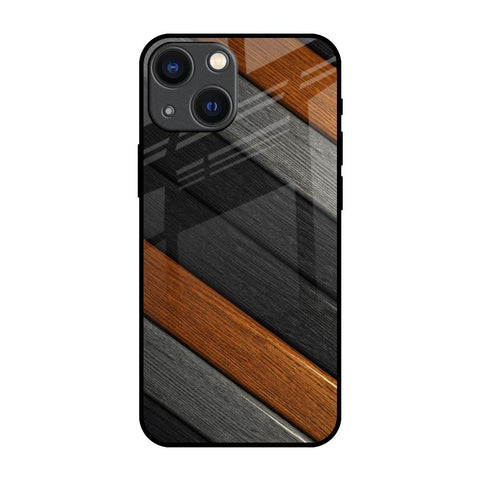 Tri Color Wood iPhone 14 Plus Glass Back Cover Online