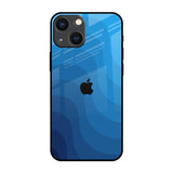 Blue Wave Abstract iPhone 14 Plus Glass Back Cover Online