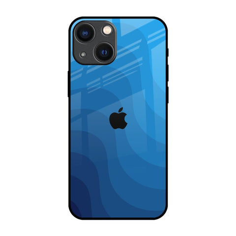 Blue Wave Abstract iPhone 14 Plus Glass Back Cover Online