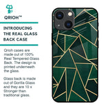 Abstract Green Glass Case For iPhone 14 Plus