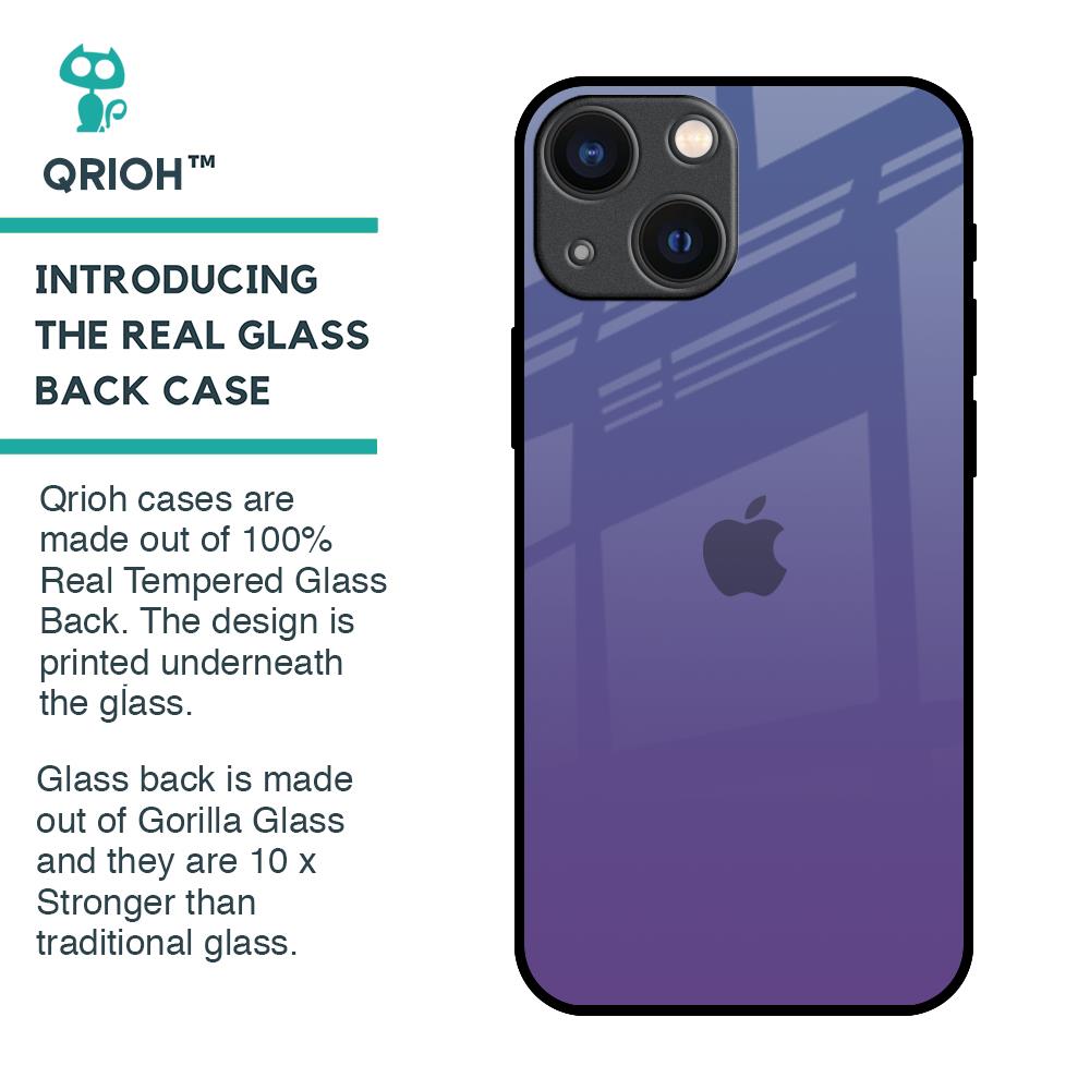 Indigo Pastel Glass Case For iPhone 14 Plus