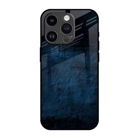 Dark Blue Grunge iPhone 14 Pro Glass Back Cover Online